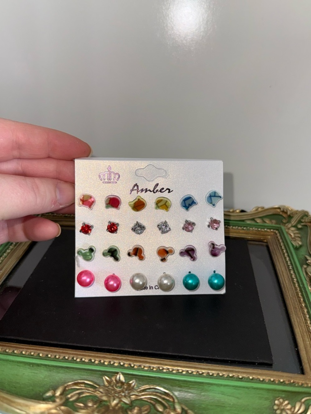 Kids Multicolor Stud Earring Set - 12 Pairs